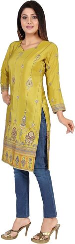 Maple Clothing Kurti Long Indian Tunic Tops for Women Party Wear Kurta in Saudi Arabia