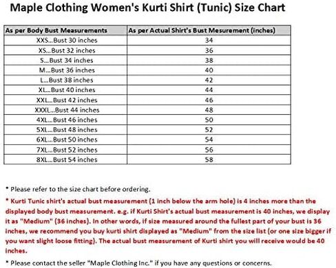Maple Clothing Kurti Long Indian Tunic Tops for Women Party Wear Kurta in Saudi Arabia