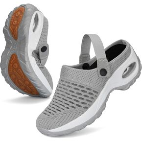 Women's Mesh Garden Shoes Air Cushion Mule Clogs Lightweight Walking Shoes