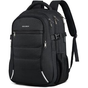 حقيبة ظهر للكمبيوتر المحمول من IGOLUMON مقاس 17.3 بوصة، حقيبة ظهر للسفر مقاومة للماء للكمبيوتر المحمول، حقيبة ظهر كبيرة للعمل في الكلية والأعمال التجارية للرجال والنساء، حقيبة ظهر صديقة لإدارة أمن المواصلات الأمريكية مع منفذ شحن USB، أسود in Kuwait