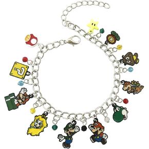 سوار سوبي ماريو بتعليقة من امين، اساور سلسلة يد كارتون يوشي للنساء والرجال والبنات والاولاد، بدون احجار كريمة, بدون أحجار كريمة in Kuwait