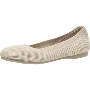 CUSHIONAIRE Women's Tyra Knit Flat with +Memory Foam and Wide Widths Available