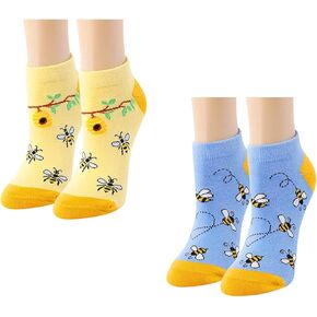 Zmart Funny Ankle Socks for Women Corgi Llama Rooster Socks, Novelty Bee Teeth Corgi Llama Cow Chicken Gifts
