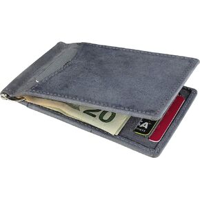 Artizanni Slim Front Pocket Mens Wallet with Bill Pocket Money Clip- RFID Bifold Front Pocket Wallet for Men SD 02 (Grey)