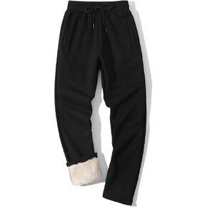 Gihuo Men's Winter Warm Fleece Pants Sherpa Fleece Lined Jogger Pants Sweatpants