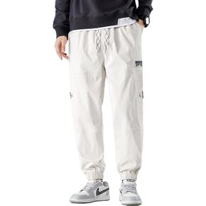 بنطلون رياضي فضفاض للرجال من PRIJOUHE كاجوال خفيف الوزن مع جيوب للجري والركض in Kuwait