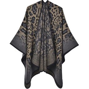 سترة صوفية نسائية من Shmily Girl ملفوفة بشال مفتوح من الأمام لفصل الشتاء والخريف in Kuwait