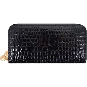Aisi Women Patent Leather Clutch Wallet Phone Card Holder Organizer Ladies Purse (Red)