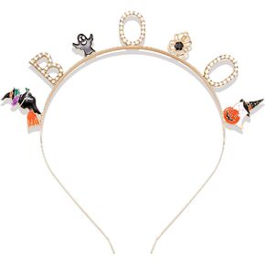 PHALIN Halloween Headbands Rhinestone Ghost Pumpkin Boo Hairbands for Women Costume Party Hair Accessory Gifts
