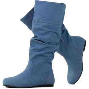 RF ROOM OF FASHION Women's Slouchy Knee High Hidden Pocket Boots (REGULAR CALF) in Kuwait