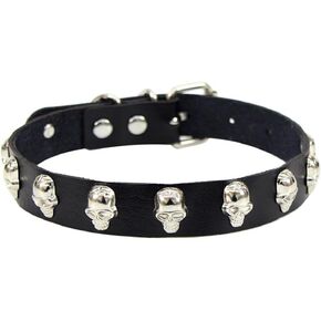Gangel الجمجمة المختنق طوق من الجلد الناعم قلادة القوطي سلسلة الشرير تأثيري حلي للنساء والفتيات (حزمة من 1) in Kuwait
