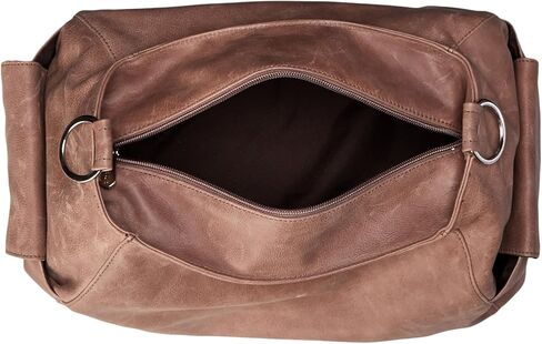 Piel Leather Top-Zip Shoulder Bag Cross Body Hobo, Charcoal, One Size in Saudi Arabia