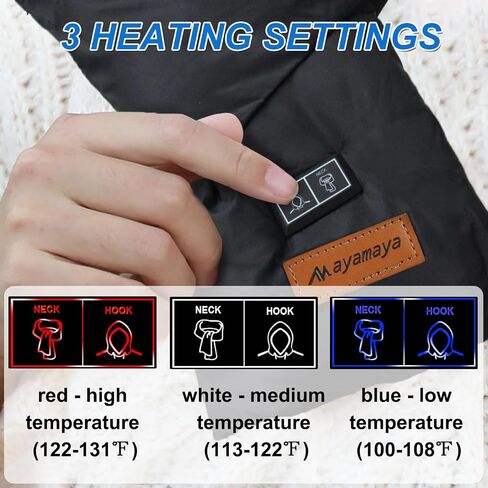 ayamaya Heated Scarf with Hidden Hat - Wireless Heating Pad with 5000mAh Rechargable Battery, Lightweight Winter Warm Scarves in Saudi Arabia