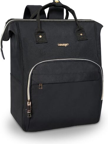 Large Travel Backpack for Women, 15.6 Inch Laptop Backpack, Computer Work Bag, Waterproof Business Backpack, Nurse Teacher Backpack with USB Port, White and Brown in Saudi Arabia