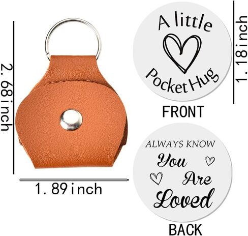 ShiQiao Spl Pocket Hug Coin Token Chirstmas Birthday Gifts Long Distance Relationship Keepsake Gift Keychain for Women Men in Kuwait