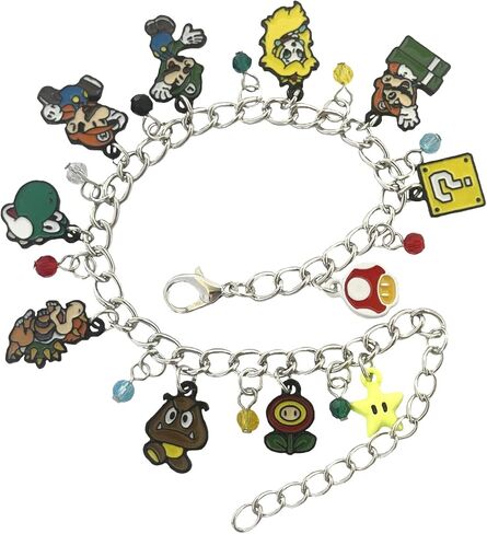 سوار سوبي ماريو بتعليقة من امين، اساور سلسلة يد كارتون يوشي للنساء والرجال والبنات والاولاد، بدون احجار كريمة, بدون أحجار كريمة in Kuwait