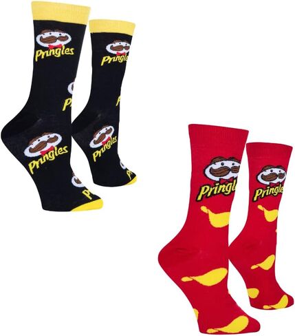 Odd Sox Pringles Chips Snack Themed Sock for Adults, Cute Fun Prints, Mix & Match 2 Pack in Saudi Arabia