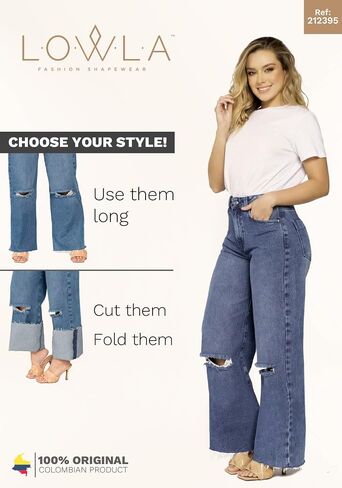 L.O.W.L.A SHAPEWEAR High Waisted Jeans for Women | Pantalones Colombianos Levanta cola | Butt Lifting Jeans in Kuwait