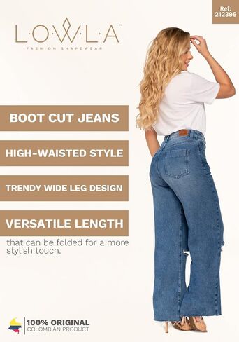 L.O.W.L.A SHAPEWEAR High Waisted Jeans for Women | Pantalones Colombianos Levanta cola | Butt Lifting Jeans in Kuwait