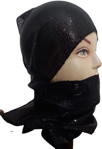 KVR Fashion Party Dance Vintage Sparkle Long girl teen Sequin polyester net scarf headband cum waist belt in Kuwait