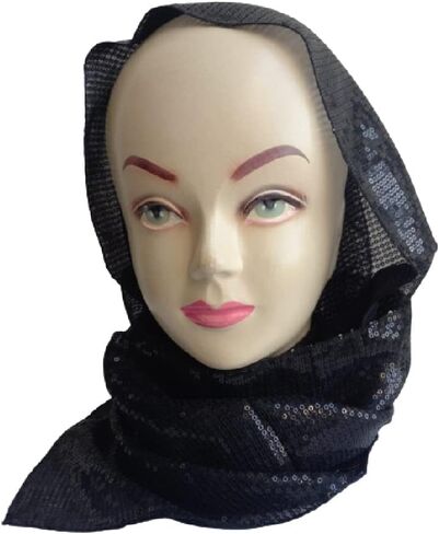 KVR Fashion Party Dance Vintage Sparkle Long girl teen Sequin polyester net scarf headband cum waist belt in Kuwait