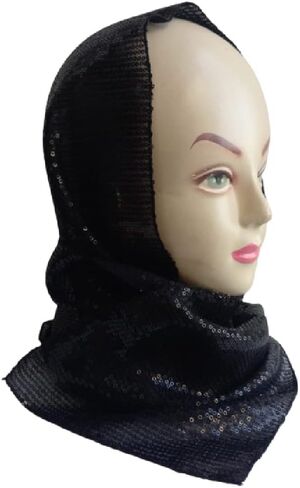 KVR Fashion Party Dance Vintage Sparkle Long girl teen Sequin polyester net scarf headband cum waist belt in Kuwait