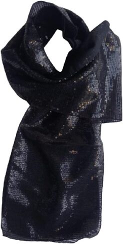 KVR Fashion Party Dance Vintage Sparkle Long girl teen Sequin polyester net scarf headband cum waist belt in Kuwait