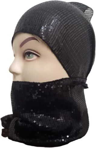 KVR Fashion Party Dance Vintage Sparkle Long girl teen Sequin polyester net scarf headband cum waist belt in Kuwait