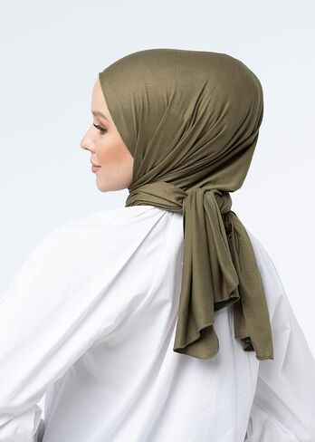 SWANISTANBUL Jersey Hijab Scarf for Women - Quality Head Scarf Wrap for Girls - Fashion Muslim Women Hijab Scarves Headwear in Saudi Arabia