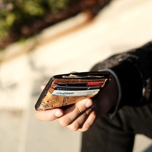 محفظة صغيرة الجيب الأمامي من Fielders Choice Goods - مصنوعة يدوياً من جلد قفاز البيسبول القديم من FC Goods، بني، مقاس واحد, بني, One size, عتيق in Kuwait