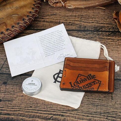 محفظة صغيرة الجيب الأمامي من Fielders Choice Goods - مصنوعة يدوياً من جلد قفاز البيسبول القديم من FC Goods، بني، مقاس واحد, بني, One size, عتيق in Kuwait