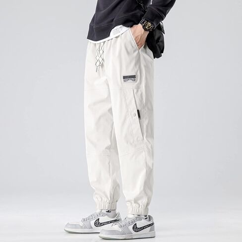 بنطلون رياضي فضفاض للرجال من PRIJOUHE كاجوال خفيف الوزن مع جيوب للجري والركض in Kuwait