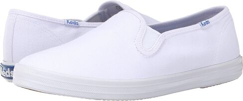 Keds Keds Champion Slip on, Sneaker Womens, White Leather, 9.5 Wide in Kuwait