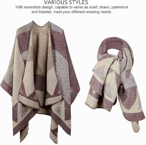 Shmily Girl Women Shawl Wrap Open Front Poncho Cape Cardigan Sweater for Winter Fall in Saudi Arabia