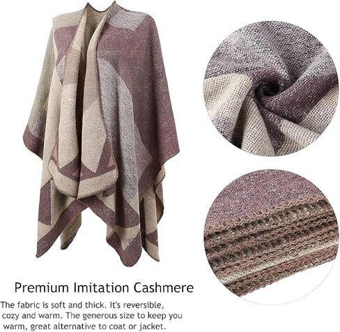 Shmily Girl Women Shawl Wrap Open Front Poncho Cape Cardigan Sweater for Winter Fall in Saudi Arabia