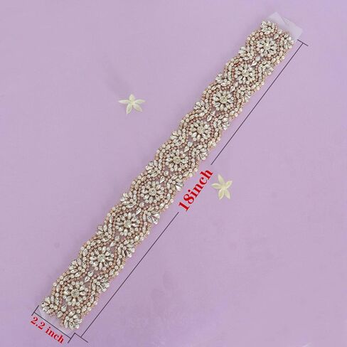 Pardecor Wedding Belt Rhinestone Belt Bridal Wedding Dress Sash Trim Rhinestone Applique Dress Belt Crystal Sash Accessories in Kuwait