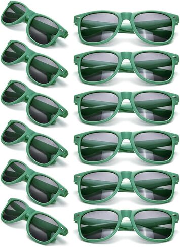 SUNOVELTIES 12 Pack Neon Colors Sunglasses Classic Retro Party Favors Sunglasses for Unisex Adult in Kuwait