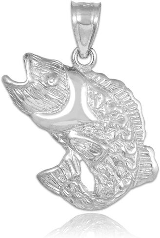925 Sterling Silver Sea Bass Pendant in Saudi Arabia