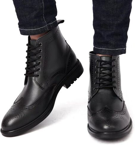 Arkbird Mens Chelsea Boots, Stylish and Comfort Leather Chukka Ankle Boots with Zipper in Kuwait