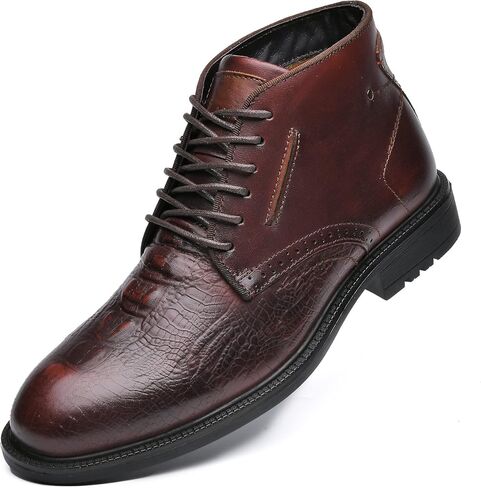 أحذية تشوكا للرجال من الجلد الطبيعي، حذاء بطول الكاحل للرجال، حذاء كلاسيكي كاجوال بنمط أكسفورد in Kuwait