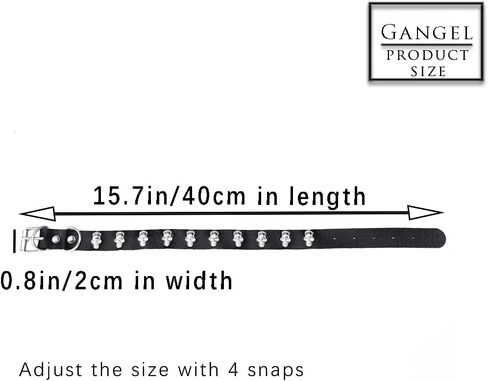 Gangel الجمجمة المختنق طوق من الجلد الناعم قلادة القوطي سلسلة الشرير تأثيري حلي للنساء والفتيات (حزمة من 1) in Kuwait