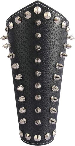 Jeilwiy Leather Gauntlet Wristband Medieval Bracers Viking Wrist Guard Knight LARP Viking Arm Bracers Renaissance Costume in Saudi Arabia
