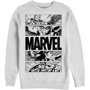 Marvel Men's Classic Graphic Panels Pullover Crew Fleece in Saudi Arabia