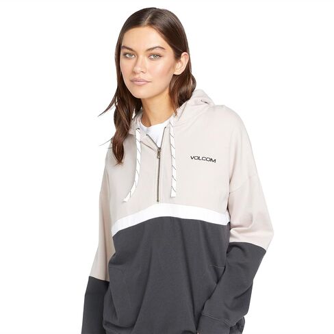 Volcom Women's Earth Tripper Quarter Zip Hoodie Fleece Sweatshirt in Saudi Arabia