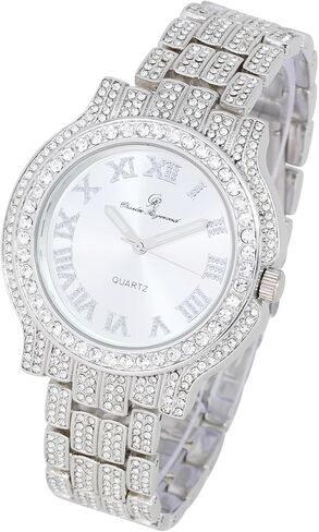 ساعة تشارلز ريموند النسائية الفاخرة المصنوعة من الألماس الكريستالي، شهادة حقيقية على الجمال المتألق والسحر الخالد in Kuwait