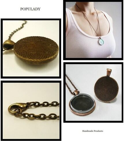 Buenavo الكتاب المقدس الآية قلادة قلادة الأغاني المسيحية والتراتيل الزجاج كابوشون قلادة مستوحاة قلادة مع سلسلة 24 بوصة اليدوية للهدايا 5 قطع in Kuwait