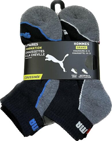 PUMA 6 PAIRS QUARTER CREW MEN LARGE SOCKS SHOE 8-12 SOCK 10-13 in Saudi Arabia