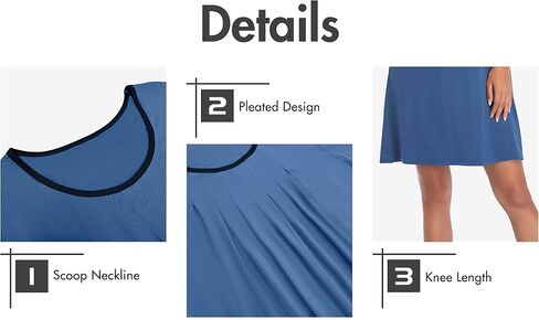 COLORFULLEAF المرأة ثوب النوم قصيرة الأكمام قميص النوم قميص النوم مريح ملابس خاصة مطوي Scoopneck قميص النوم S-XXL in Kuwait