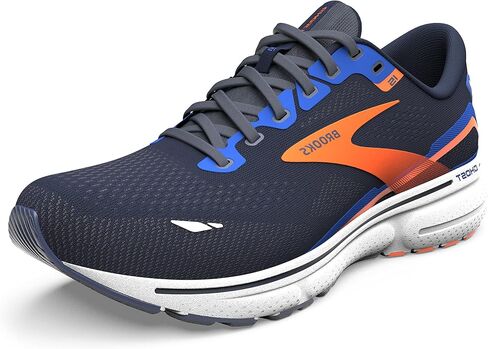 Brooks Men's Ghost 15 Neutral Running Shoe - Peacoat/Orange/Surf The Web - 12 Medium in Saudi Arabia