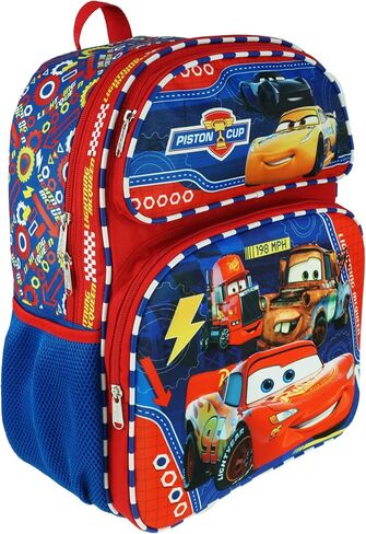 Ruz Disney Cars Large 3-D EVA Molded 16 Inch Backpack, Blue, Large, 3d Backpack in Saudi Arabia